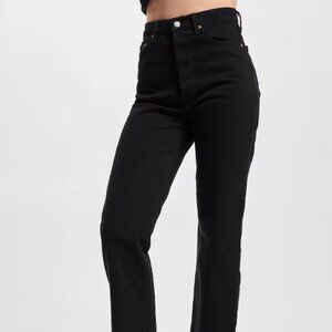 Levi's Ribcage Highwaist Ankle Straight BLACK 26